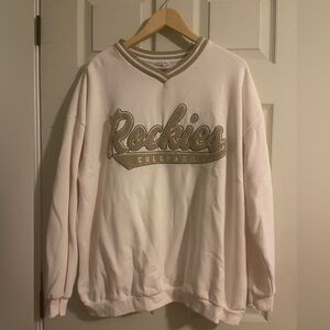 Ardene Cream and Tan Striped Sweatshirt​​